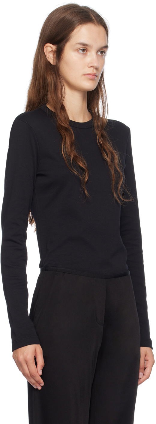 T-shirt Helmut Lang Slim Long Sleeve T-Shirt Sort | O06HW507, 1