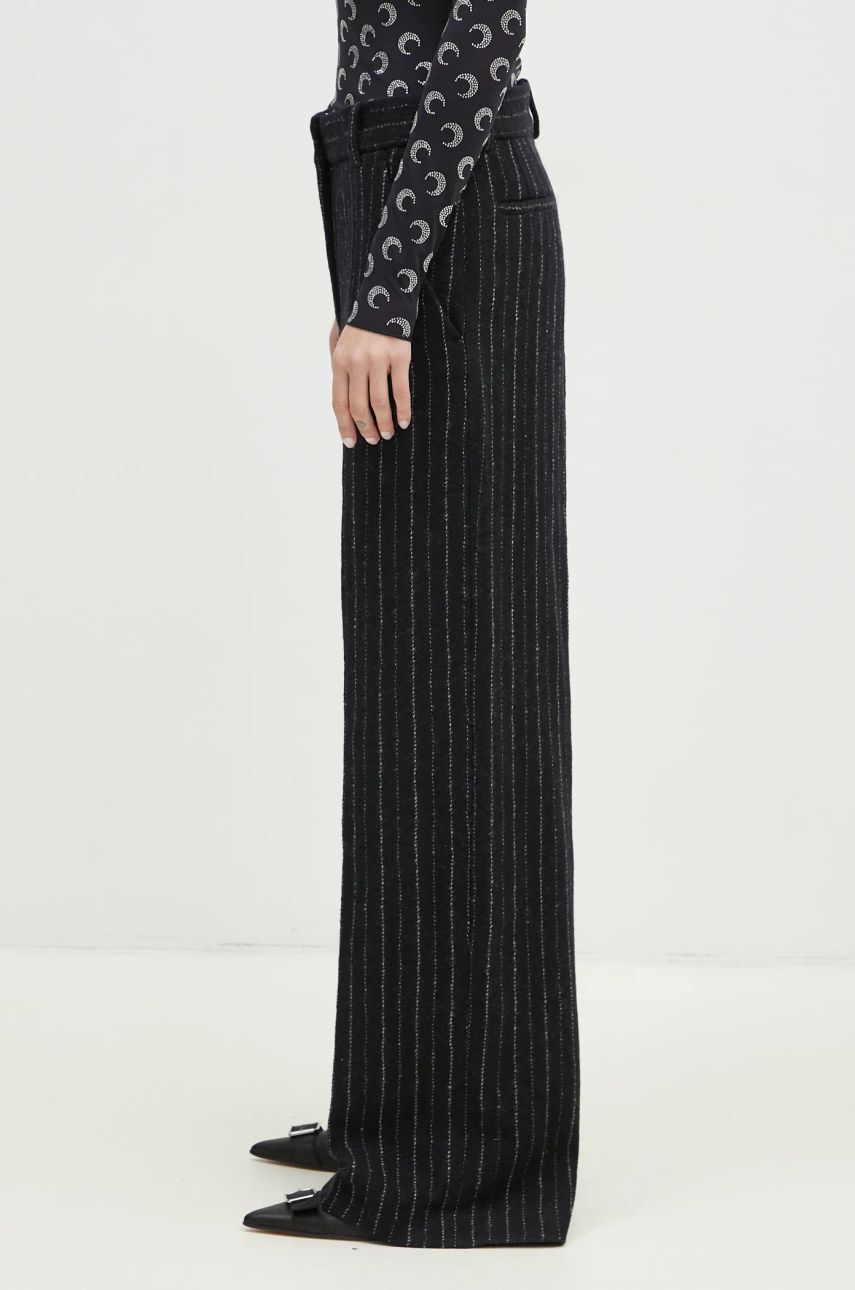 Bukser KENZO Striped Wide Leg Wool Pants Sort | FE62PA0949GM.99, 1