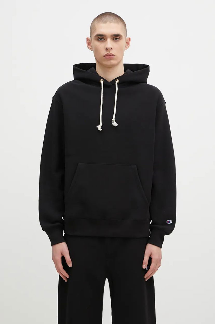 Sweatshirt Champion Hooded Sweatshirt Sort | 220705