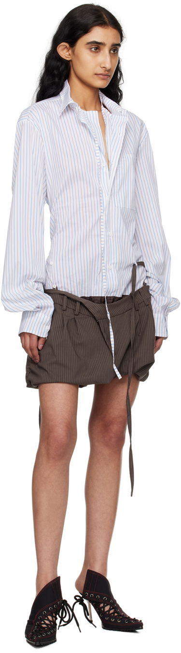 Kjole Ottolinger Ottolinger Striped Shirt Deconstructed Minidress Flerfarvet | 1103201, 3