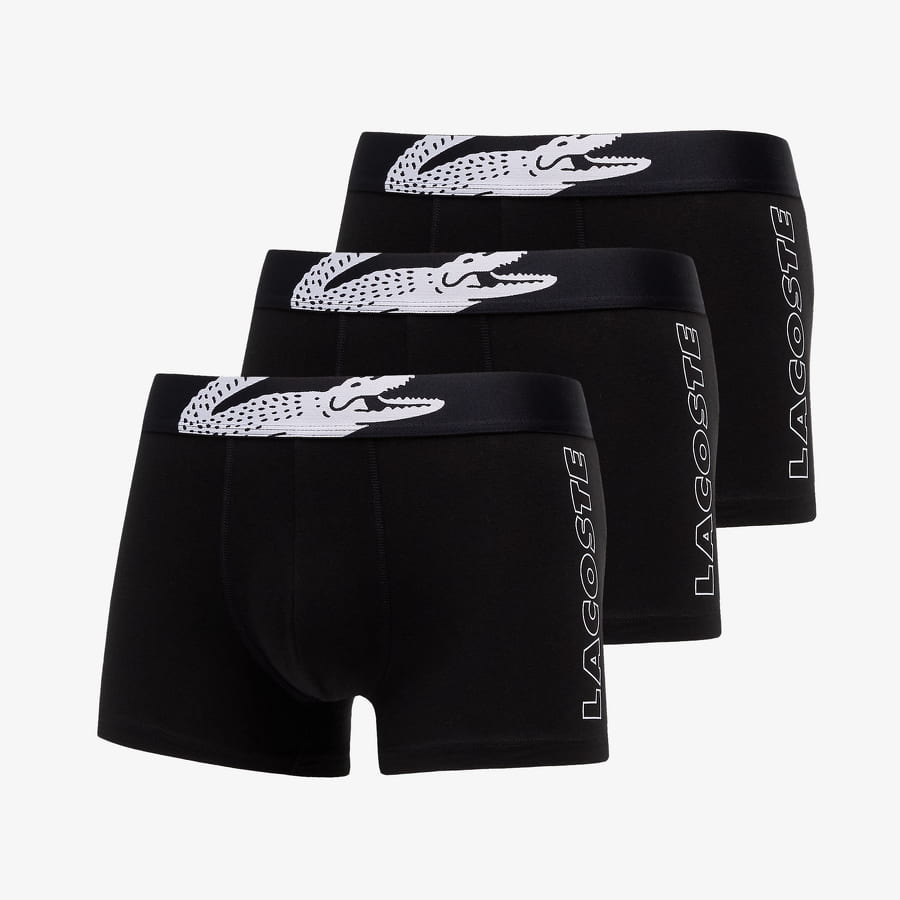 Boksere Lacoste Underwear trunk 3-Pack Sort | 5H2082 031, 0
