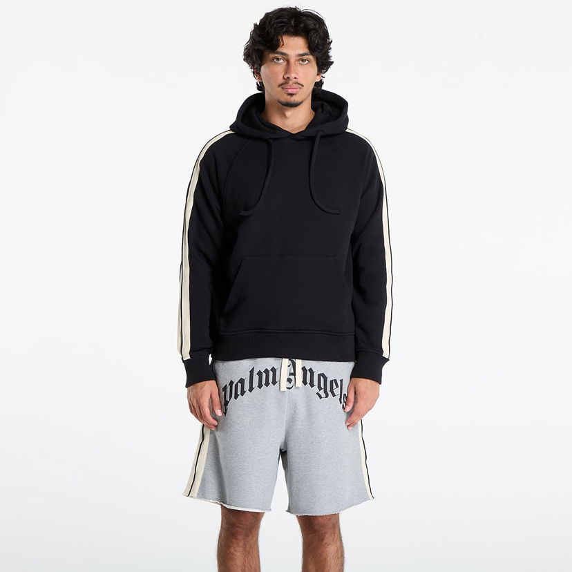 Sweatshirt Palm Angels Palm Angels Curved Logo Track Hoodie Sort | PMBB17HF25FLE0011003