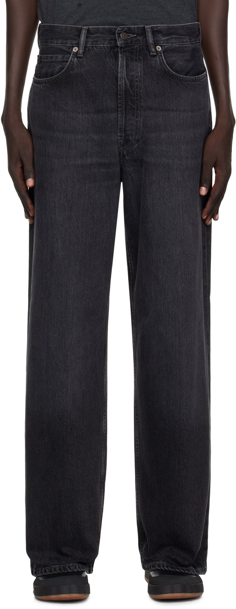Jeans Acne Studios Acne Studios Faded Loose-Fit Jeans Sort | C00090-