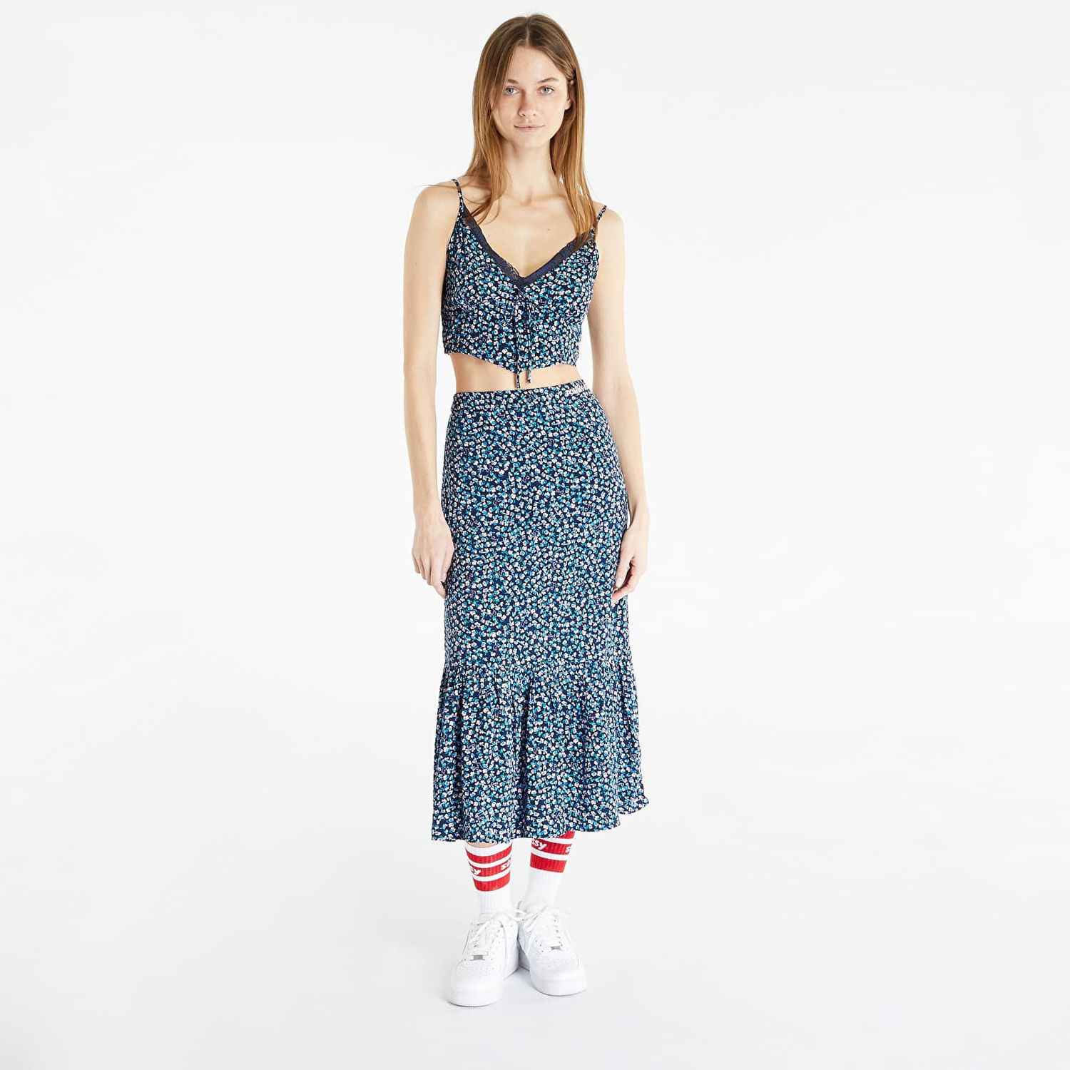 Tanktop Tommy Hilfiger Ditsy Floral Lace Cami Top Blå | DW0DW15215 0G1, 0