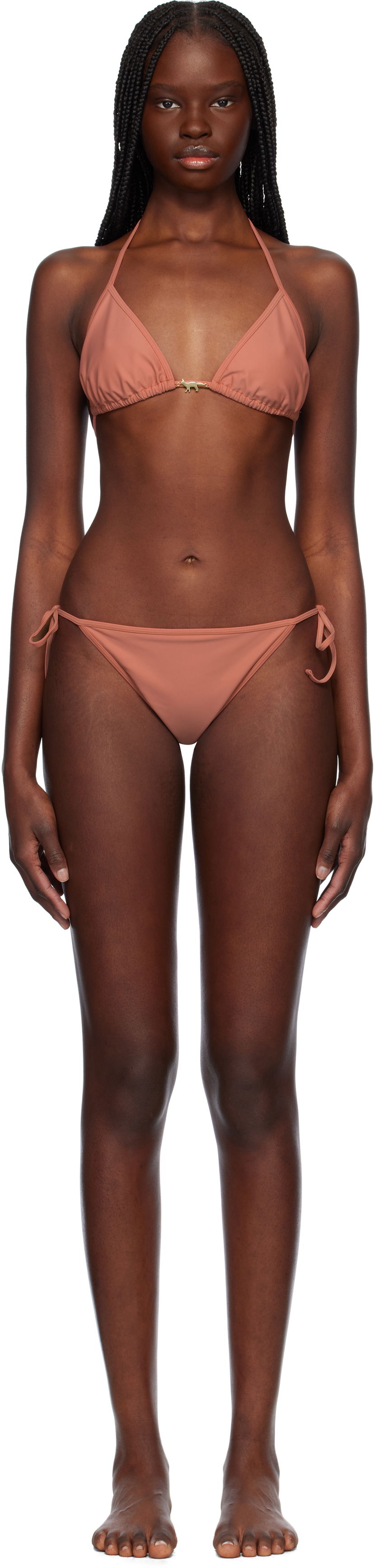 Badetøj MAISON KITSUNÉ Maison Kitsuné Baby Fox Bikini Set Lyserød | OW03201KQ0001