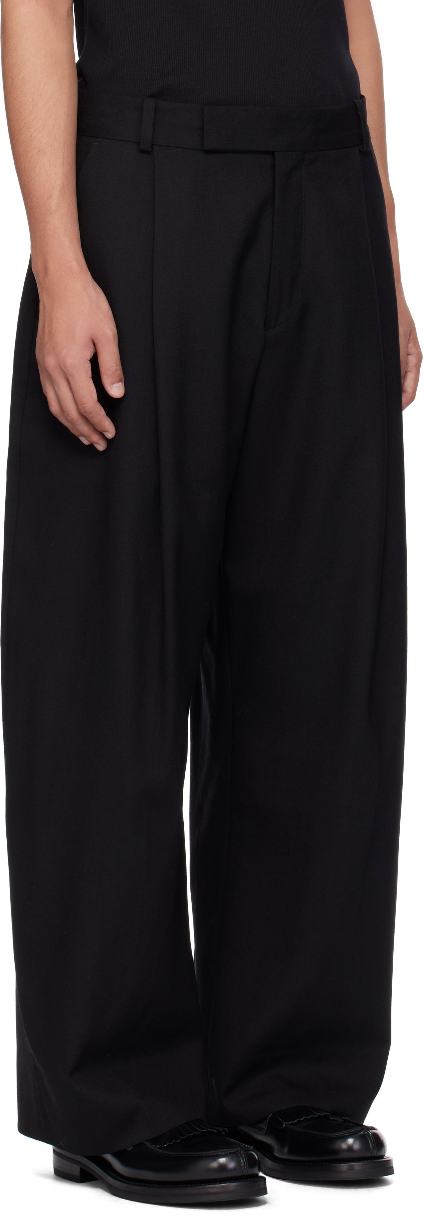 Bukser Studio Nicholson Studio Nicholson Pull Wool Trousers Sort | PULL SNM - 1278, 1