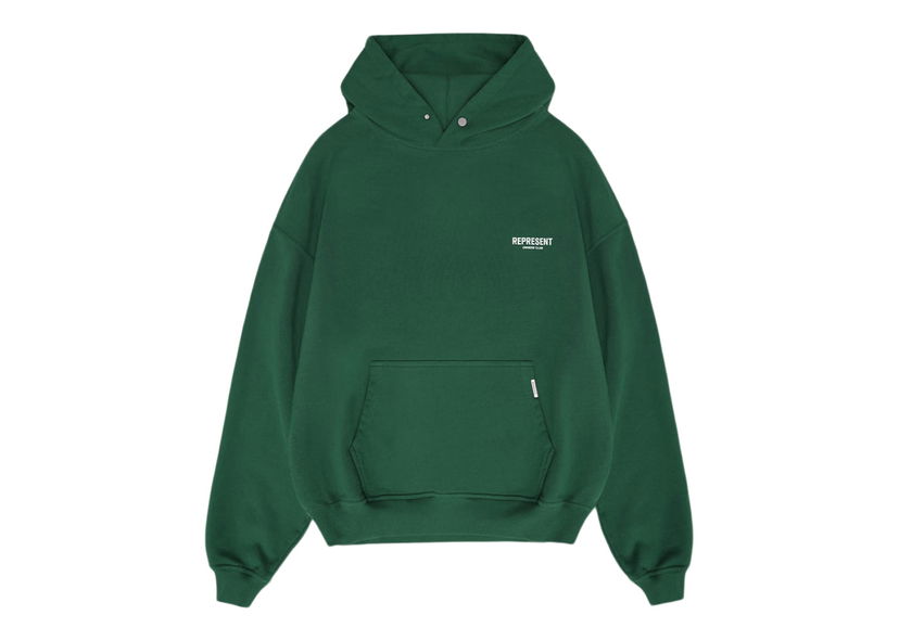 Sweatshirt Represent Clo Represent Owner's Club Hoodie Racing Green/White Grøn | M04153-62
