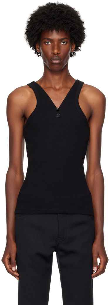 Tanktop Courrèges Courrèges Zipped Tank Top Sort | 324JDE078JS0121, 0