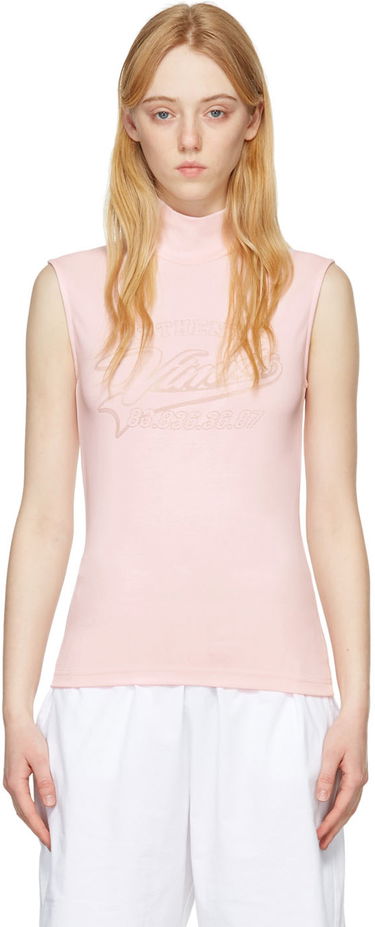 Tanktop VETEMENTS Viscose Turtleneck Lyserød | VL12TR520P, 0