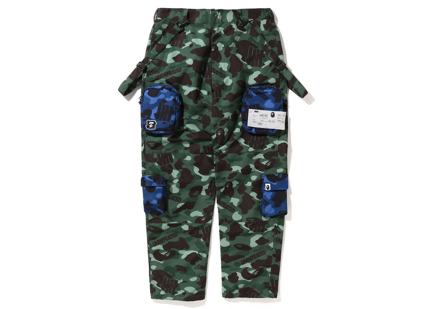 Cargo bukser BAPE Undefeated x Camo Multi Pouch Pocket Pants Grøn | 1I73-152-909, 0