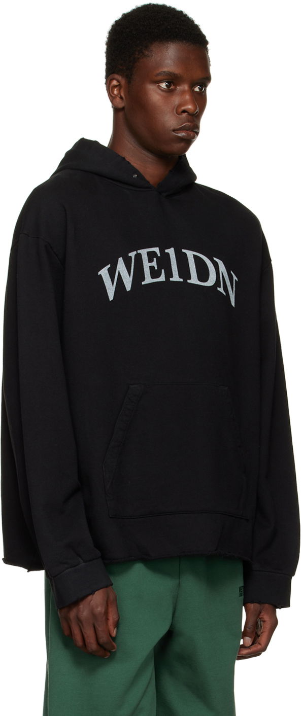 Sweatshirt We11done Distressed Hoodie Sort | WD-TH3-22-716-U-BK, 1