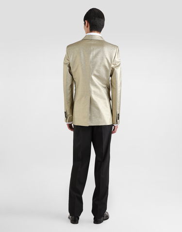 Skjorte Dolce & Gabbana Single-breasted Lamé Jacquard Tuxedo Jacket Beige | G2QU6TFJODVS0997, 2