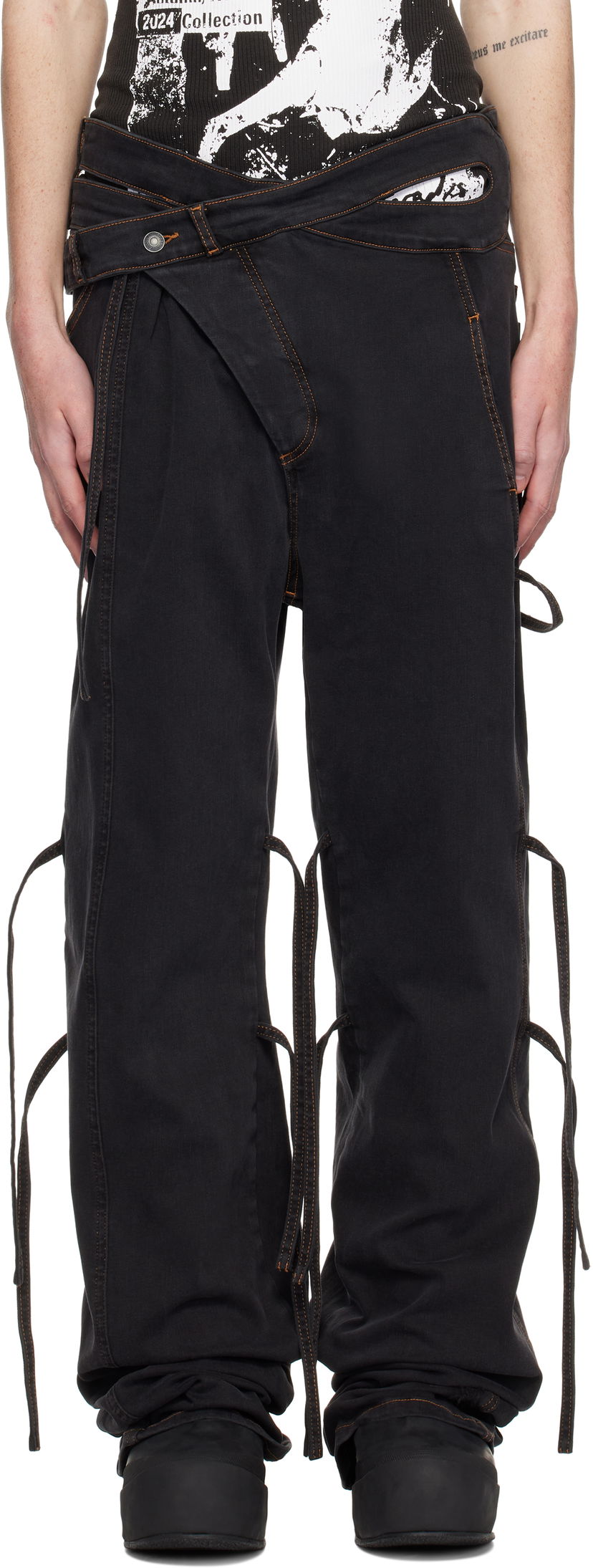 Jeans Ottolinger Ottolinger Signature Wrap Jeans Sort | 2217080111