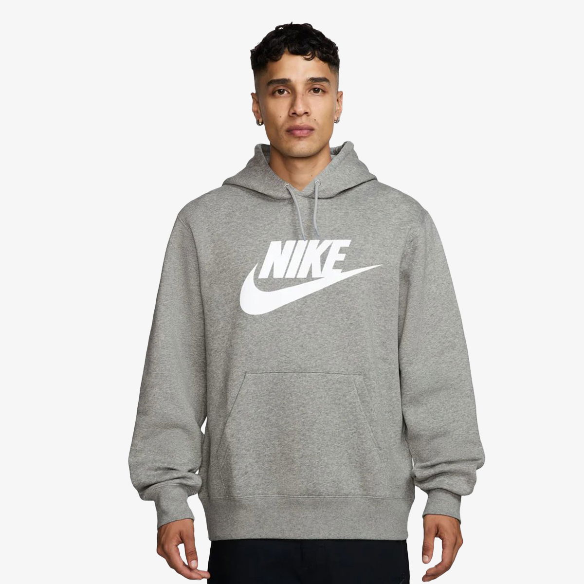 Sweatshirt Nike Club Graphic Pullover Hoodie Grå | FN3868-063, 1
