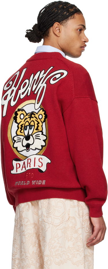 Sweater KENZO VERDY Edition Embroidered Logo Cardigan Rød | FF58CA7133CK, 2
