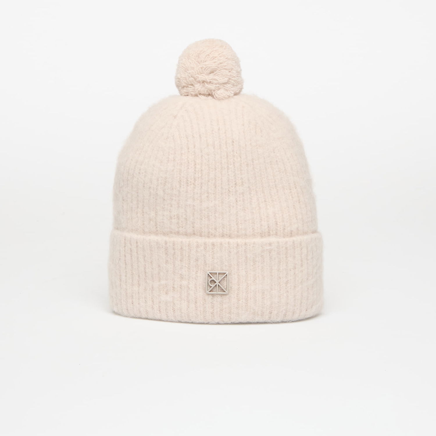 Beanie CALVIN KLEIN Emblem Brushed Pom-pom Hat Universal Beige | LV04D8067G RMU, 0