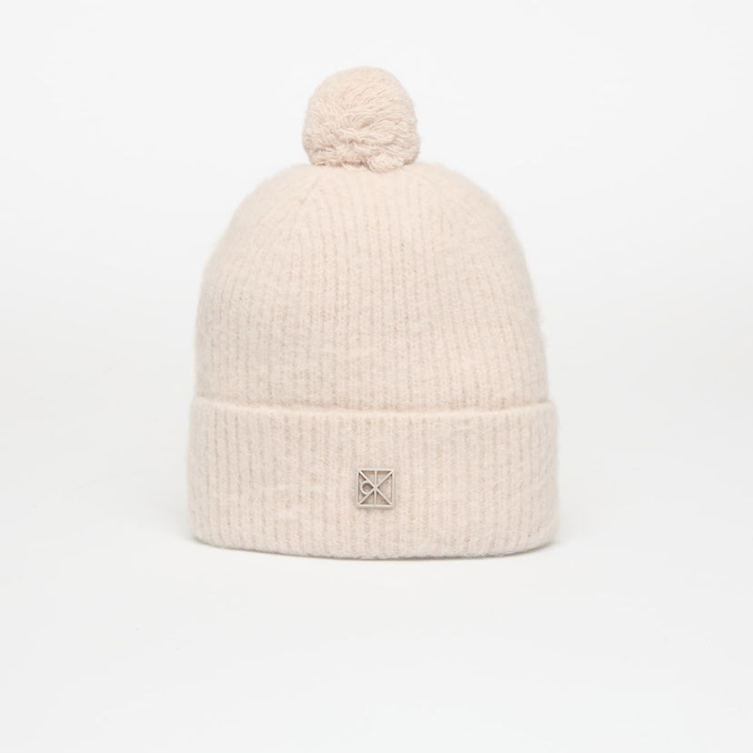Beanie CALVIN KLEIN Emblem Brushed Pom-pom Hat Universal Beige | LV04D8067G RMU