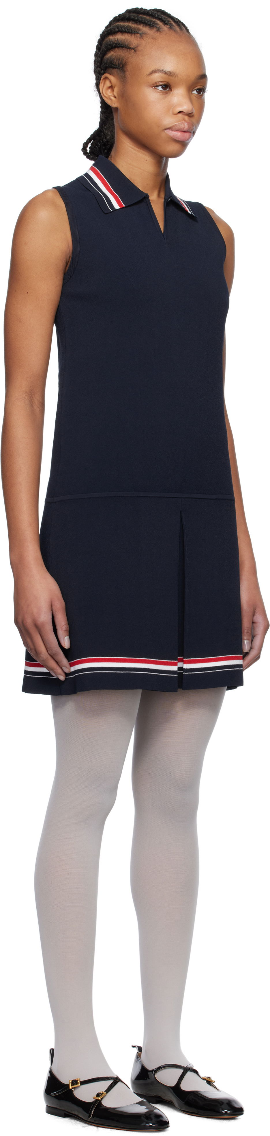 Kjole Thom Browne Thom Browne Tennis Polo Minidress Mørkeblå | FKD174A-Y5502, 1