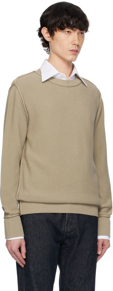 Sweater Moncler Moncler Textured Cotton Sweater Beige | K10919C00001M1367, 1