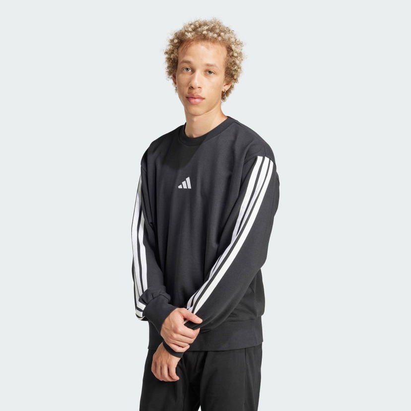 Sweatshirt adidas Performance Essentials 3-Stripes Sweatshirt Sort | JE6372