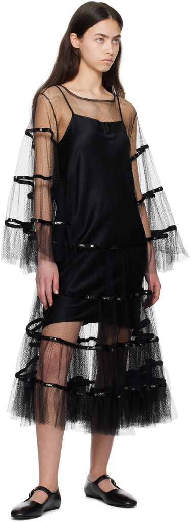 Kjole Bode Bode Swan Midi Dress Sort | WRS25DR030, 3