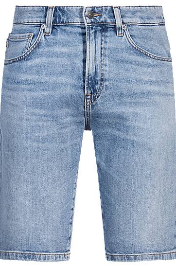 Shorts BOSS Maine Regular-Fit Comfort-Stretch Denim Shorts Blå | 50537816, 0