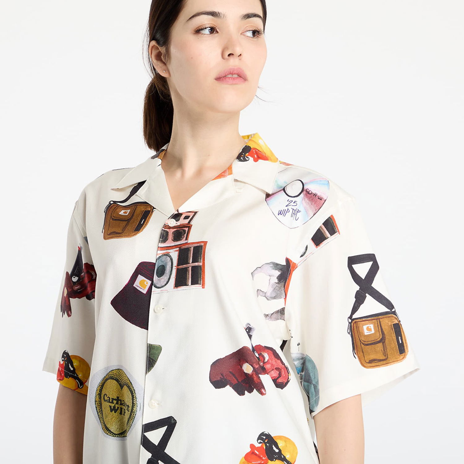 Skjorte Carhartt WIP Carhartt WIP Jacob Rochester Print Shirt Hvid | I034574.2UKXX, 1