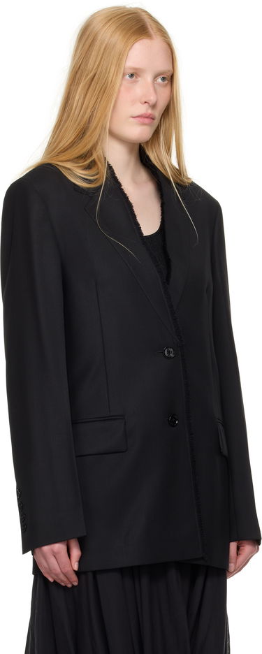 Jakke TOTEME TOTEME Raw Lapel Blazer Sort | 253-WRZ0054-FB0435, 1