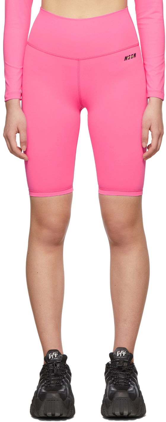 Shorts MSGM Micro Logo Bike Shorts Lyserød | 3245MDB10 227180