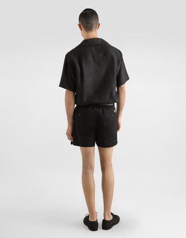 Skjorte Dolce & Gabbana Dolce & Gabbana Three-Button Linen Shirt Sort | G5NE3TFU4JBN0000, 2