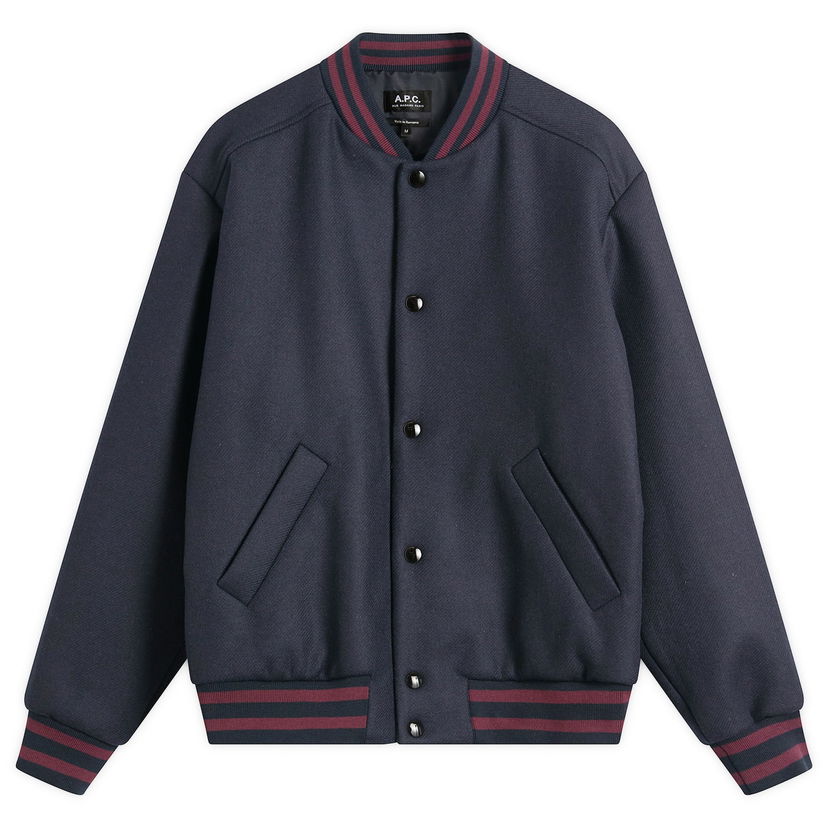 Bomberjakke A.P.C. Micky Varsity Jacket Mørkeblå | WVBEB-M02974-IAK
