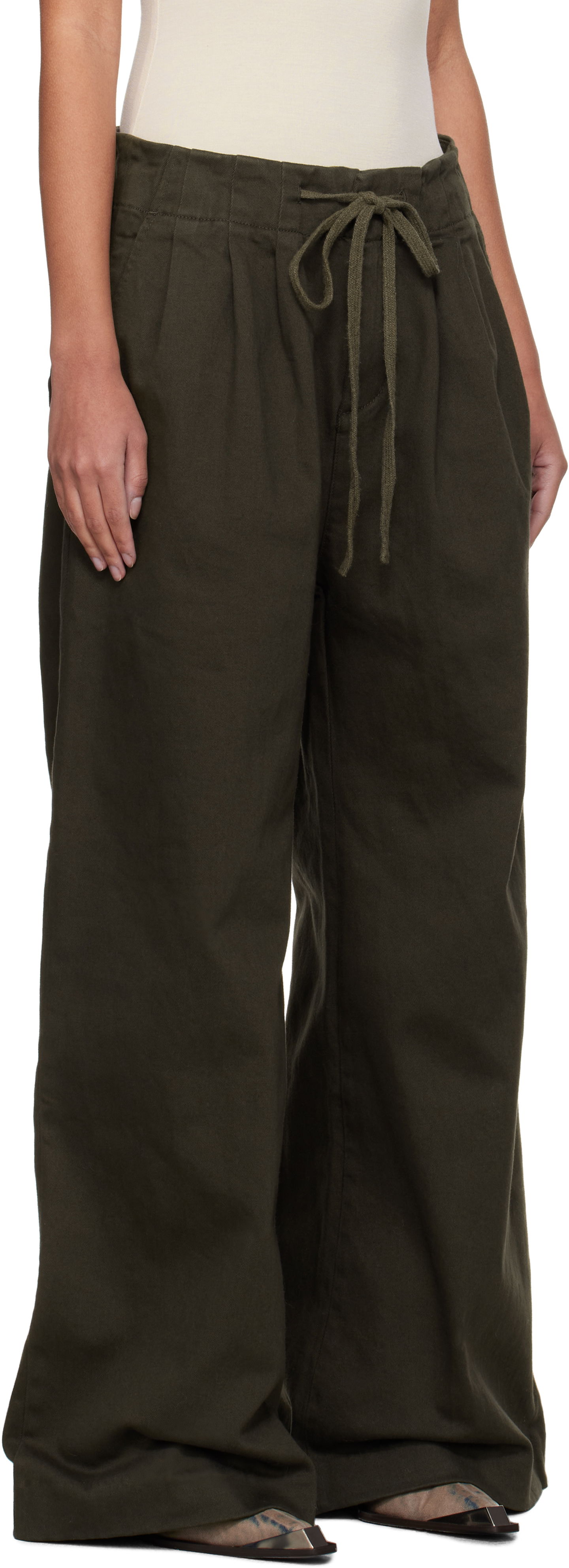 Bukser Entire Studios Entire Studios Cinch Trousers Grøn | ES2546OL, 1