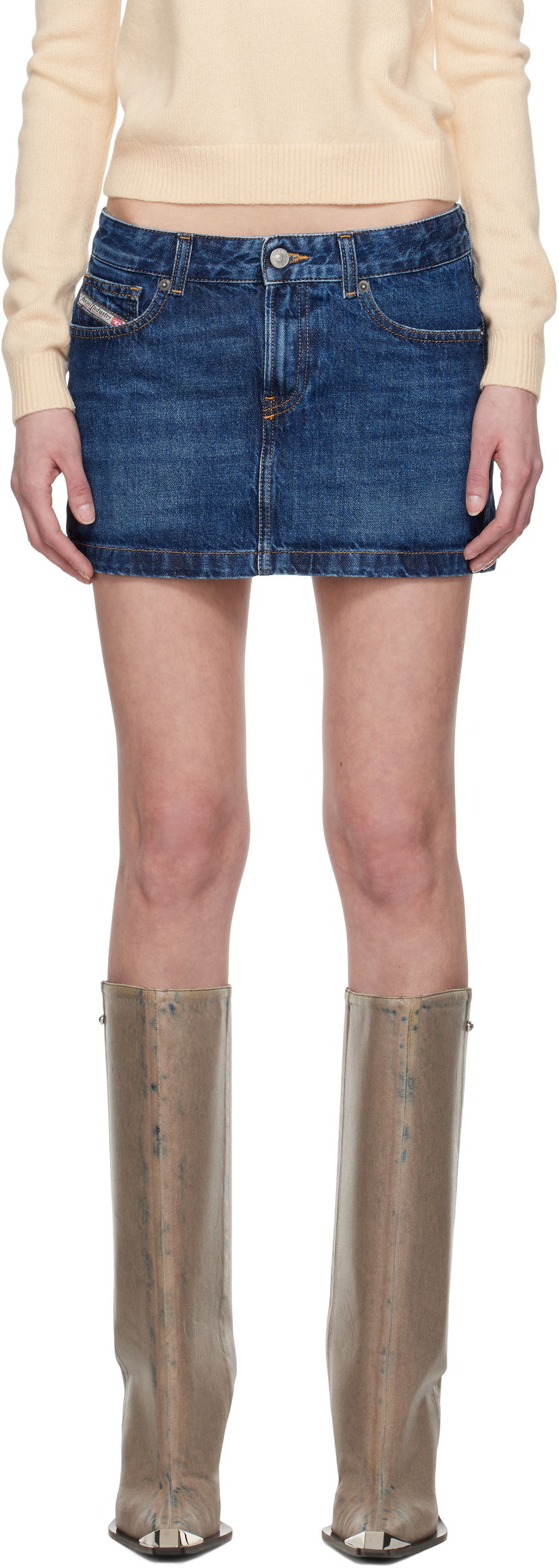 Nederdel Diesel Diesel De-Ron Denim Miniskirt Blå | A04935 09I27