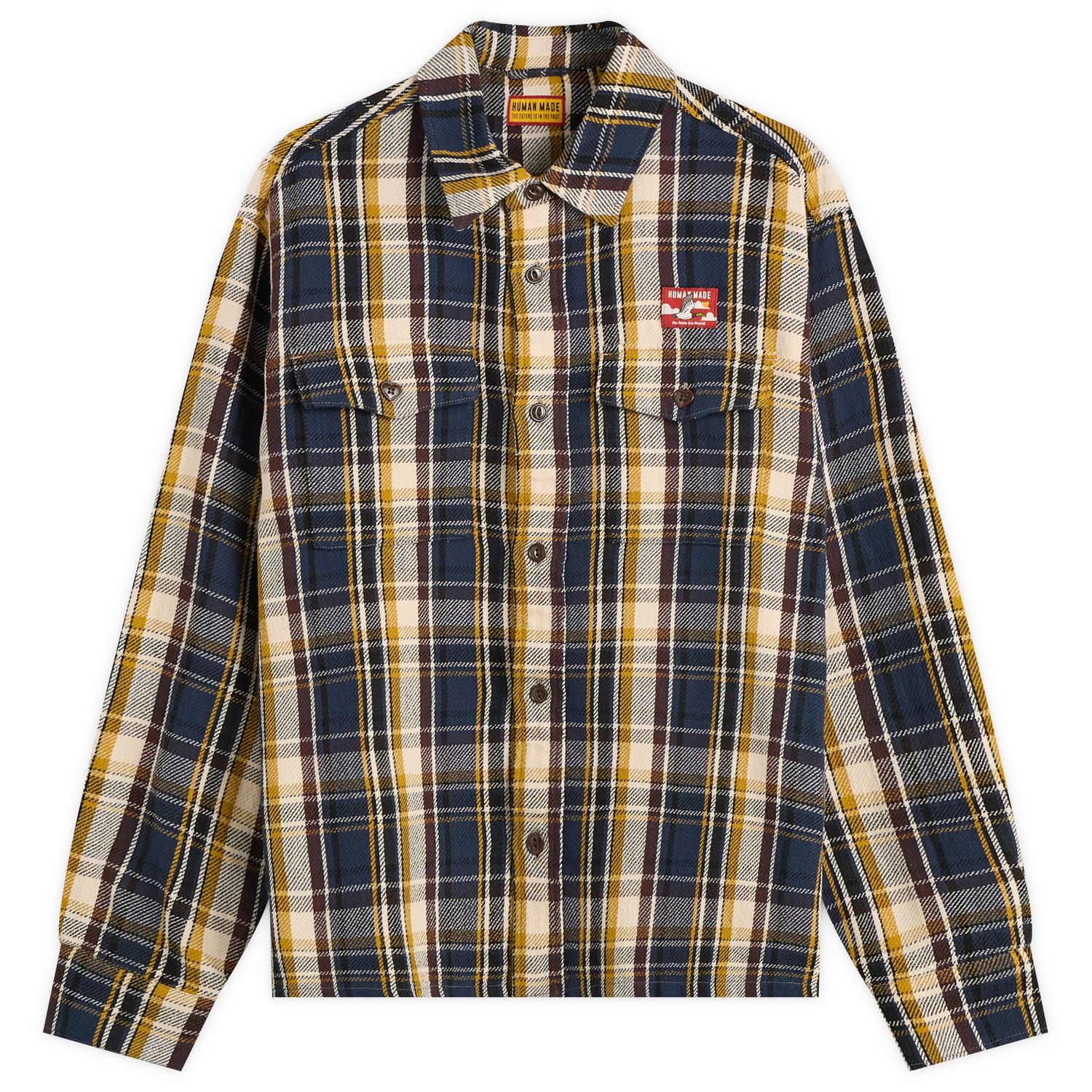 Skjorte Human Made Check Shirt Mørkeblå | HM30SH012-NVY, 0