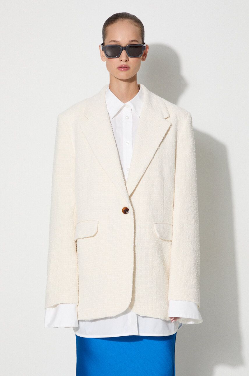 Jakke Samsoe Samsoe Single-Breasted Straight Fit Blazer Beige | F23200185, 0