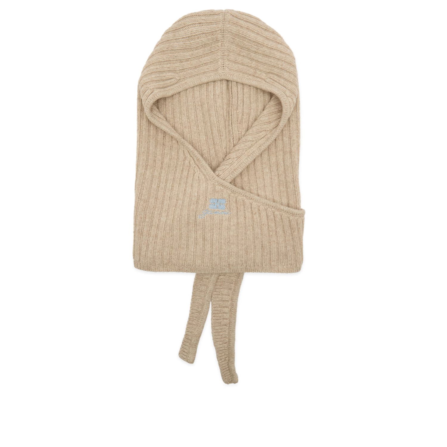 Kasketter og hatte GANNI Core Future Wool Knit Balaclava Beige | A6926-934, 0