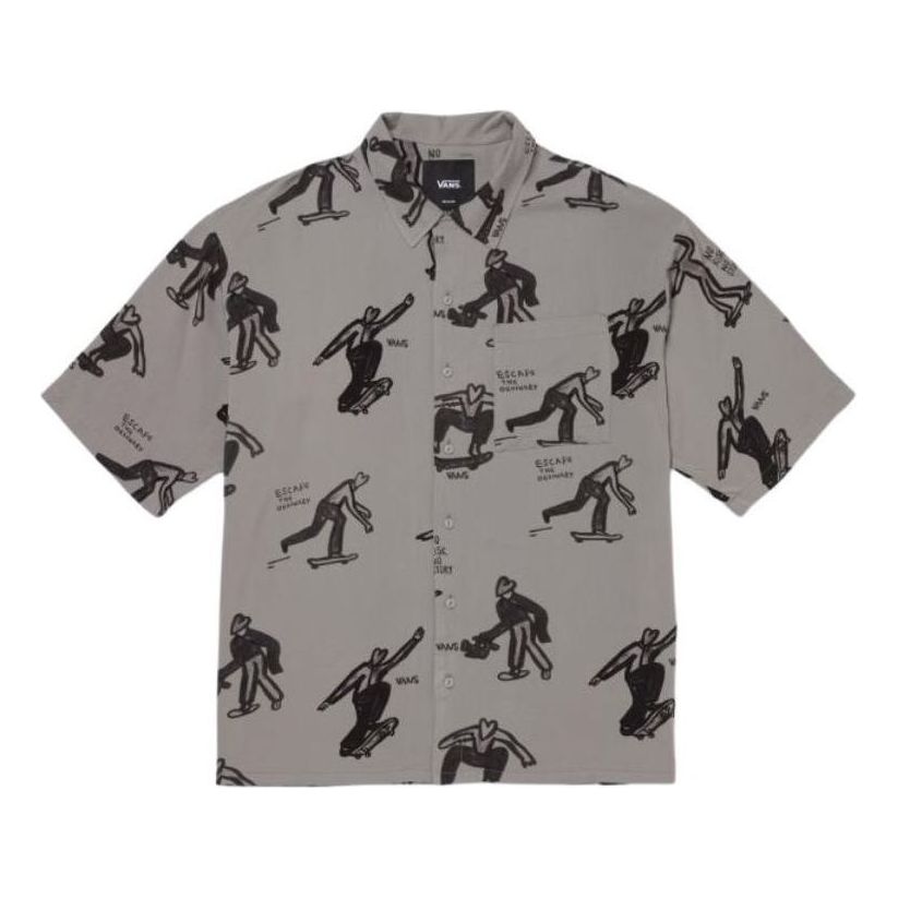 Skjorte Vans Artist Collection Short-Sleeved Shirt Grå | VN000J2XDGC1