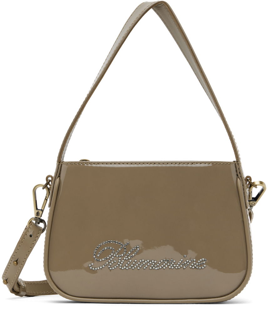 Håndtaske Blumarine Small Rhinestone Shoulder Bag Beige | P344W002A, 0