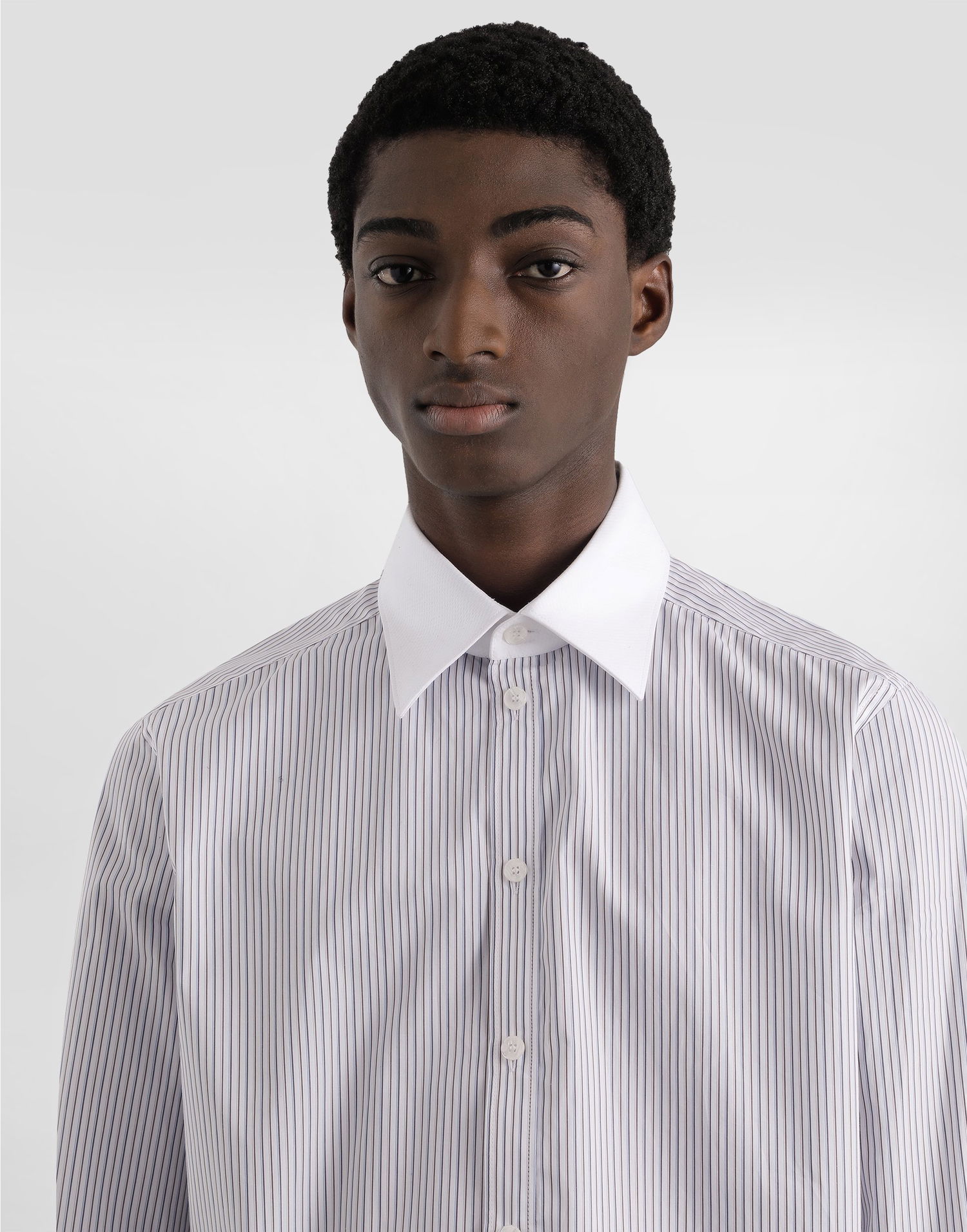 Skjorte Dolce & Gabbana Dolce & Gabbana Martini Striped Poplin Shirt Hvid | G5NL8ZFR51BS8051, 1
