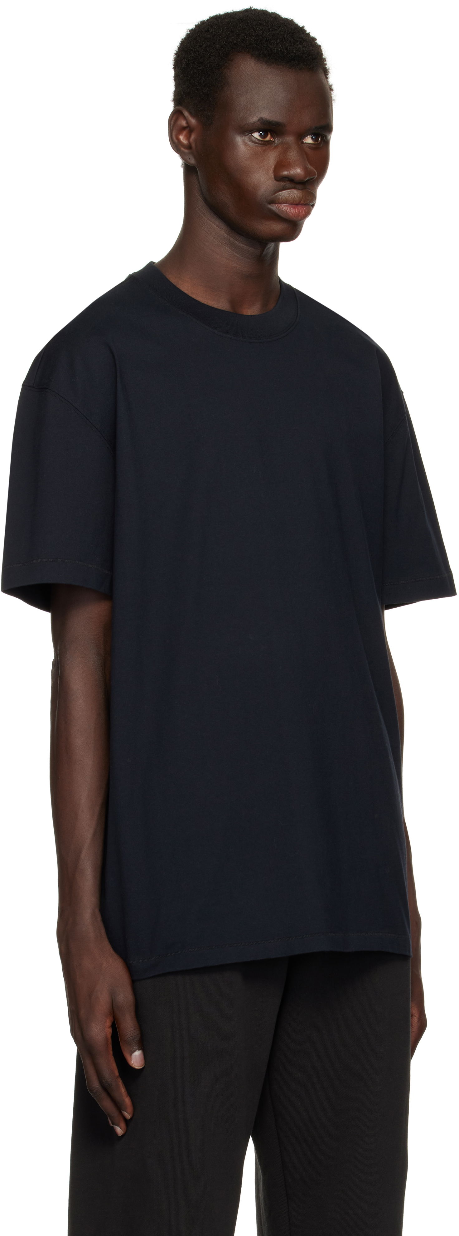 T-shirt SKIMS SKIMS Heavyweight Cotton Relaxed T-Shirt Mørkeblå | SS-STT-6414M-OBSIDIAN, 1