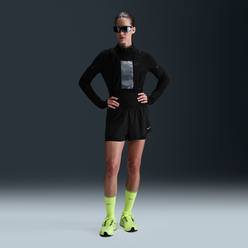 Shorts Nike Swift Dri-FIT 2-in-1 Mid-Rise Running Shorts Sort | HJ5376-010
