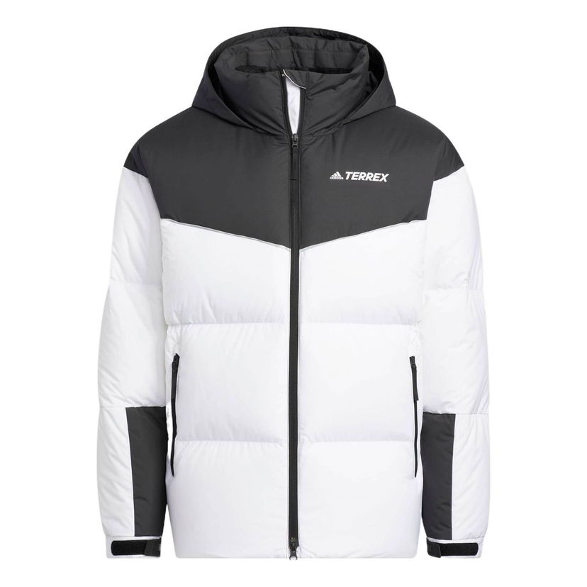 Puffer jakke adidas Performance Terrex Hooded Down Puffer Jacket Hvid | HN2007