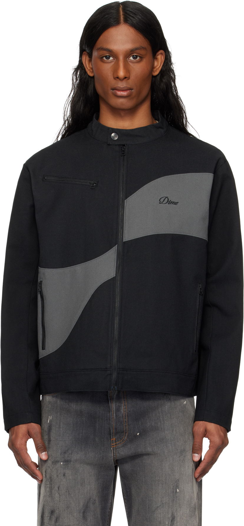 Jakke Dime Dime Moto Jacket Sort | DIME2SP252BLK