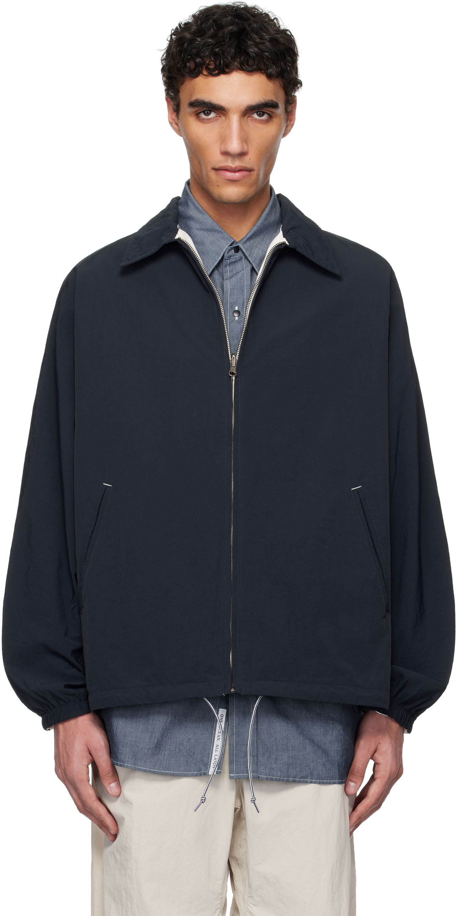 Vindjakke NANAMICA nanamica Coach Reversible Jacket Mørkeblå | S25SA001U, 0
