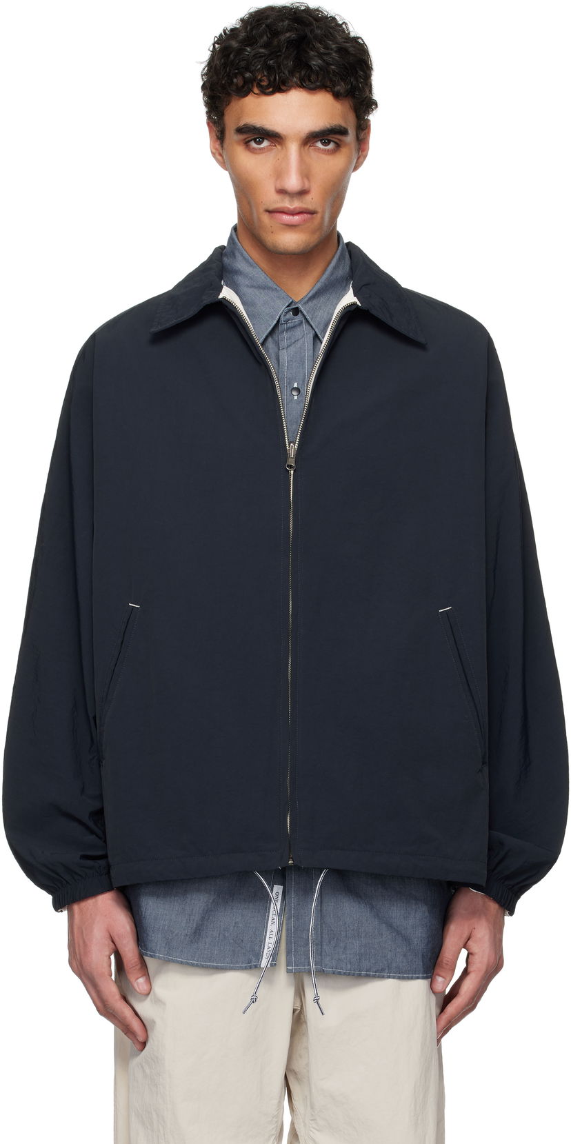 Vindjakke NANAMICA nanamica Coach Reversible Jacket Mørkeblå | S25SA001U