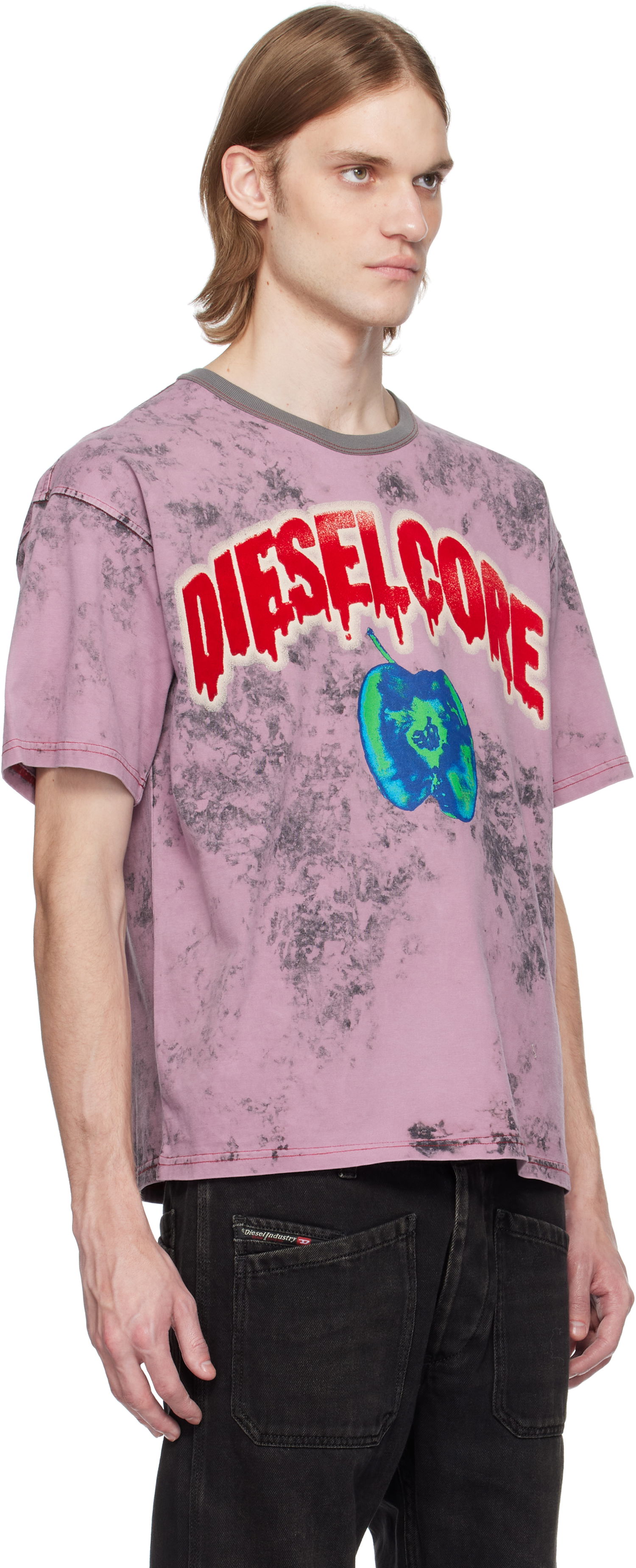 T-shirt Diesel Diesel T-Boxt-R9 Graphic T-Shirt Lyserød | A16164-0GIAR-3DMA, 1
