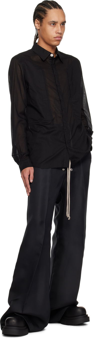Skjorte Rick Owens Rick Owens Hollywood Fogpocket Shirt Sort | RU01E5237 CV, 3