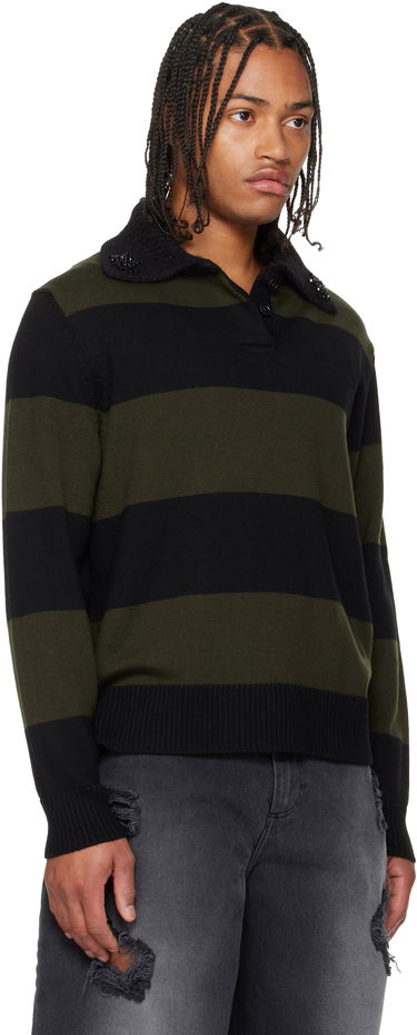 Polo skjorte Simone Rocha Simone Rocha Embellished Fuzzy Collar Rugby Polo Flerfarvet | VMK13SB 0646, 1