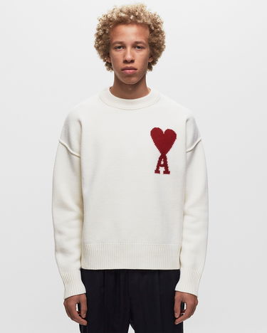 Sweater AMI ADC Large Crewneck Hvid | BFUKS006-018-154, 2