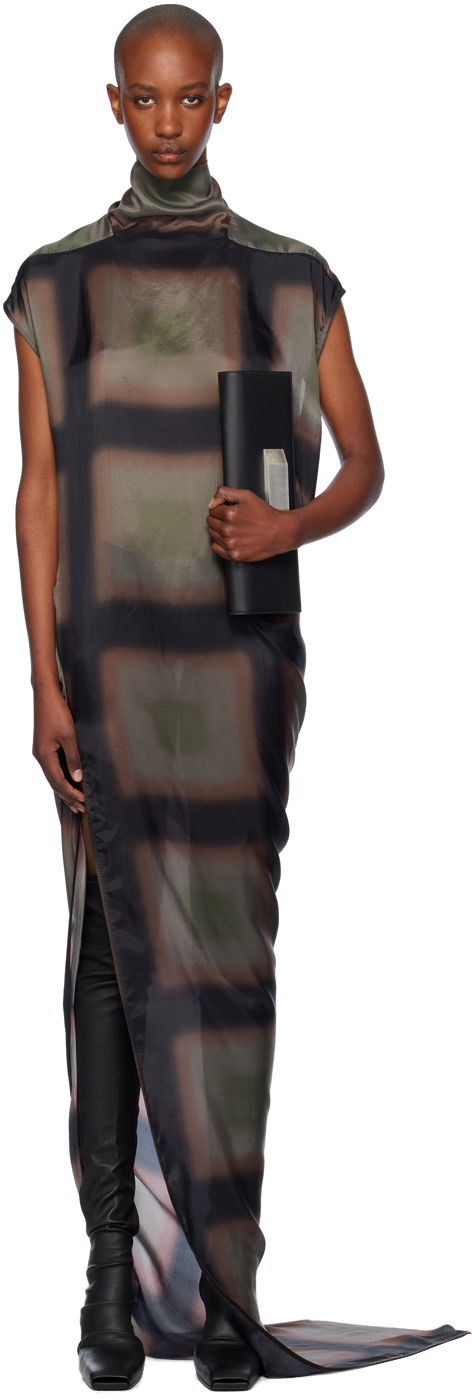 Kjole Rick Owens Porterville Edfu T Maxi Dress Brun | RP02D3503 JP1, 0